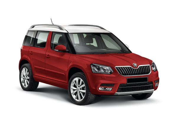 Skoda Yeti Цвет: Красный Ruby Red Металлик белая крыша и корпуса наружных зеркал
